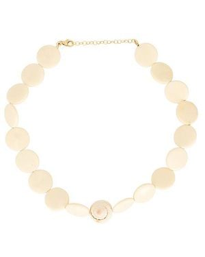 Galley Los Angeles Collar Vistoso Hawaii En Color Crema Talla - Blanco