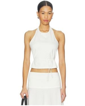 St. Agni Soft Jersey Halter Top - White