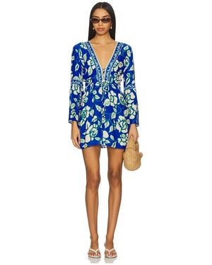 Maaji Cobalt Flora Agnes Mini Dress - Blue