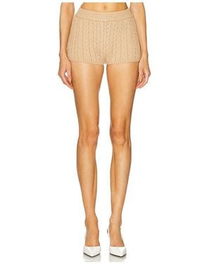 SER.O.YA Molly Cable Knit Hot Short - White