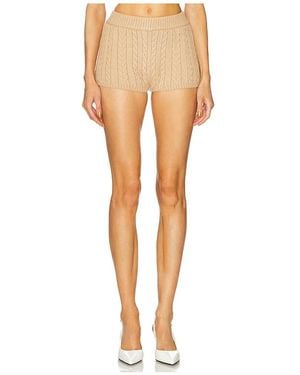 SER.O.YA Molly Cable Knit Hot Short - White