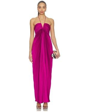 AMUR Ionea Pleated Gown - Pink