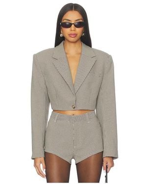 AFRM Petra Cropped Blazer En Color Crema Talla (También En M, Xxl) - Multicolor