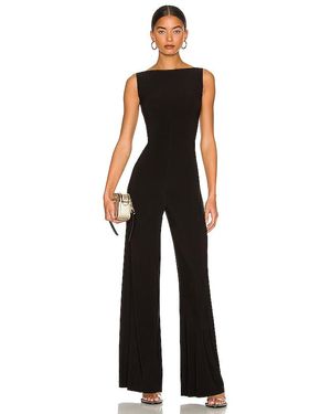 Norma Kamali Sleeveless X Straight Leg Jumpsuit - Black