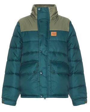 Topo Retro Ridge Puffer Jacket - Blue