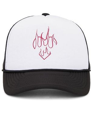 Gothicmochas Gorra De Camionero Flame En Color Blanco Talla