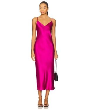 SABLYN Taylor V-Neck Bias Cut Dress - Pink