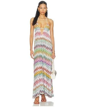 missoni fringed beach maxi dress Missoni - Mare fringed striped metallic crochet-knit maxi dress
