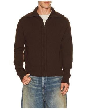 Entire studios Knit Zip Up Jacket - Brown