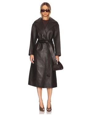A.L.C. A..C. Trenchcoat, Leder Jax - Schwarz