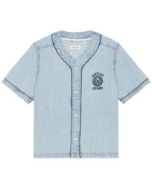 Guess Jeanshemd Baseball - Blau