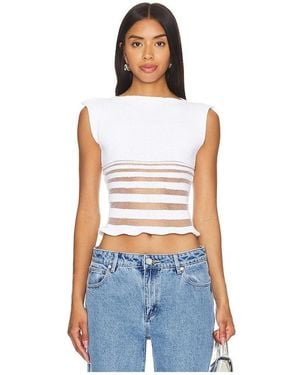 George Trochopoulos Half Stripe Top - Blue