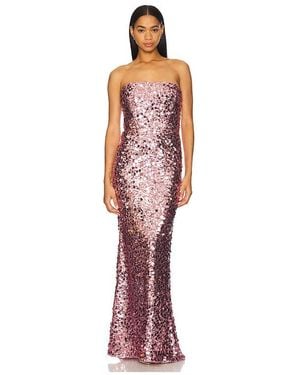 Bronx and Banco Farah Sequin Strapless Gown - Red