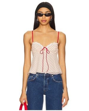 For Love & Lemons Love Dot Camisole Top - Blue