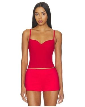 Fleur du Mal Built-In Bra Cami Top - Red