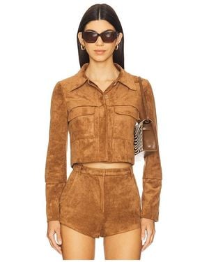 Amanda Uprichard X Revolve Lucas Suede Jacket - Orange