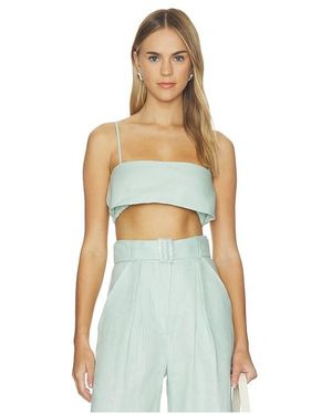 Matthew Bruch Structured Bandeau Crop Top - White