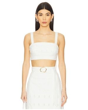 AMUR Gabi Textured Top - White