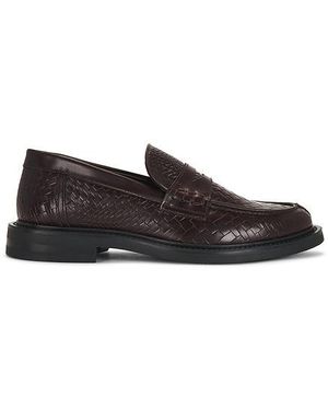 Filling Pieces Woven Twist Loafer - Black