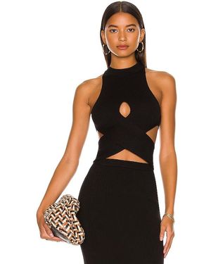 Camila Coelho Macadamia Crossover Top - Black