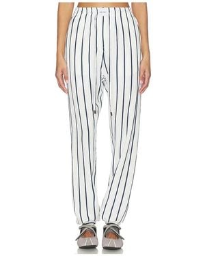 The Attico Striped Pant - White