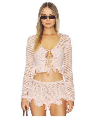 Lovers + Friends Blake Open Knit Cardigan - Natural