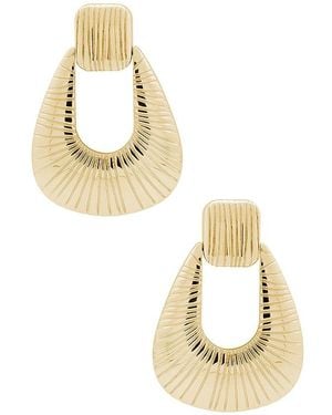 Ronny Kobo Striated Door Knocker Earring - Metallic