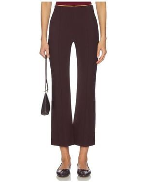 Vince Mid Rise Pintuck Crop Flare Pant - Red