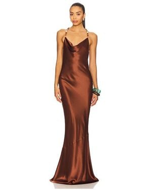 retroféte Kleid Finley - Braun
