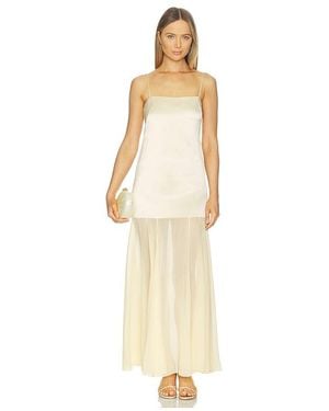 Shona Joy Moraya Dropped Waist Maxi Dress - White