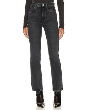 Agolde High Rise Stovepipe Jeans - Black