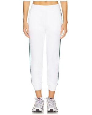 Varley Hose Slim Stripe Cuff - Weiß