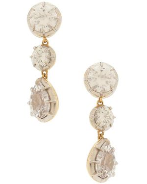 Shashi Georgian Cut Drop Earring - White