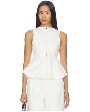 ALIGNE Chlo Denim Top - White