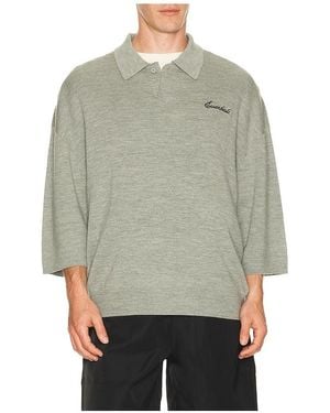 Fear Of God Signature 3/4 Sleeve 90's Knit Polo - Grey