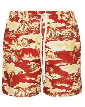 Les Deux Stan Ruins Swim Shorts 2.0 - Red