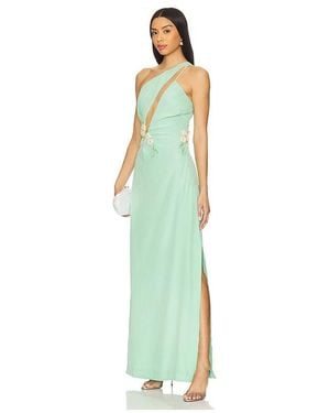 La Fuori Calypso Front Cutout Gown - White