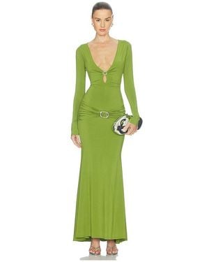 GUIZIO Liora Long Sleeve Dress - Green