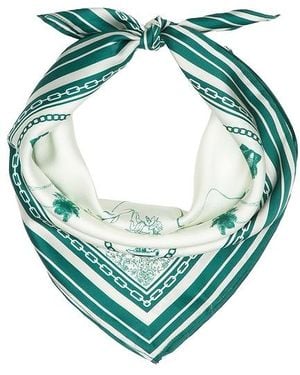 YELLOW THE LABEL Silk Scarf - Green