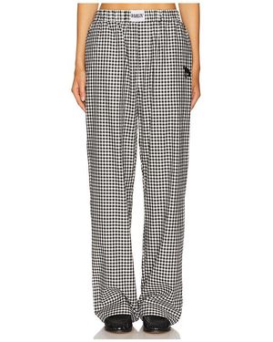 Darling Pantalón Gingham En Color Negro Talla (También En S, Xs) - Gris
