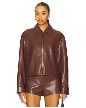 House of Harlow 1960 X Revolve Rapha Faux Leather Jacket - Brown