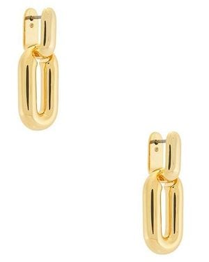 Jenny Bird Pendientes Largos Puffy En Color Oro Metálico Talla