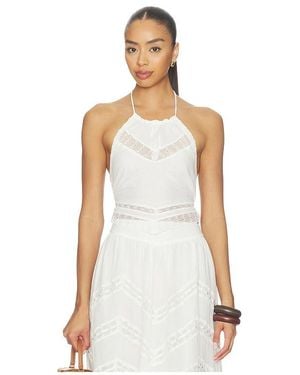 For Love & Lemons Lou Scarf Top - White