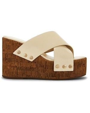 SCHUTZ SHOES Serena Wedge Sandal - Brown