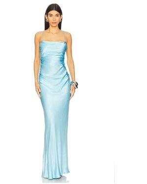 Shona Joy La Lune Lace Back Maxi Dress - Blue