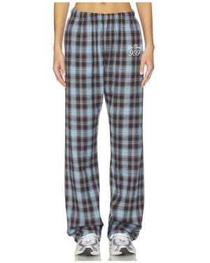 The Mayfair Group On Cloud Nine Wide Leg Plaid Pants - Blue