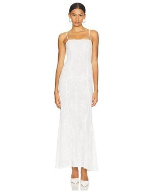 LOBA Caesarea Embroidered Maxi ドレス - ホワイト