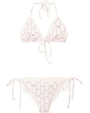 LoveShackFancy Tween Dannie Bikini - White