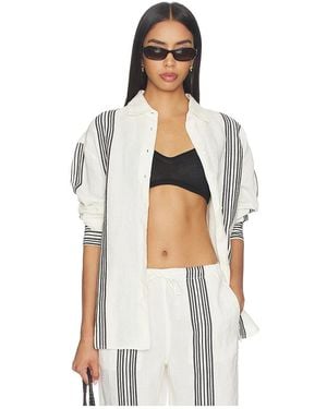 Madewell Easy Linen Shirt En Color Blanco, Negro Talla (También En S)