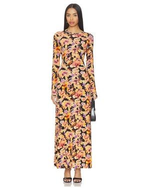 Ulla Johnson Amari Long Sleeve Jersey Dress - Metallic